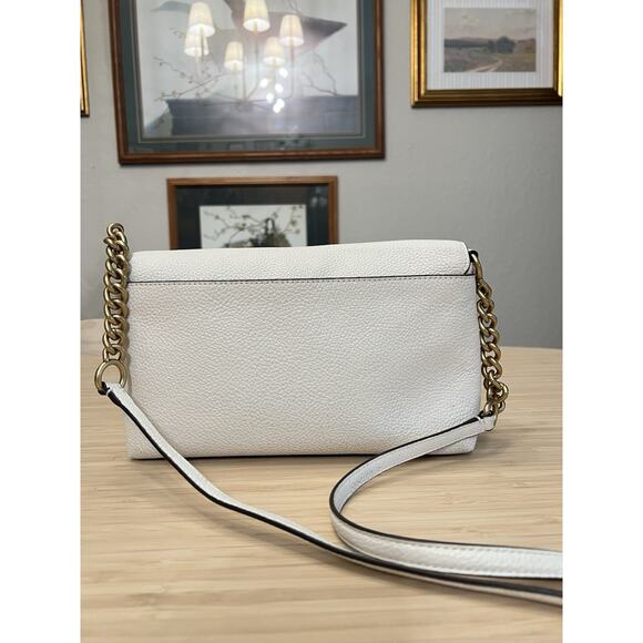 Coach Crosstown Crossbody Cream Pebble Bag Gold Chalk - Picture 9 of 14